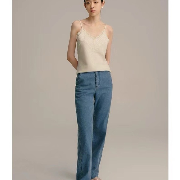 100% Cashmere Lace Camisole - Picture 6 of 11